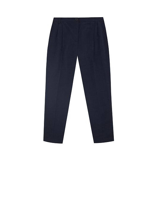 Брюки из тенсела с защипами: фото №5