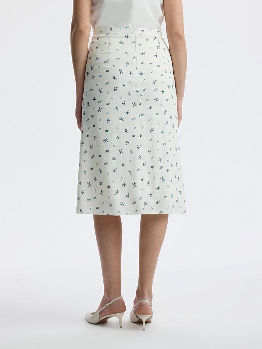 Атласная юбка в цветочек: фото №3