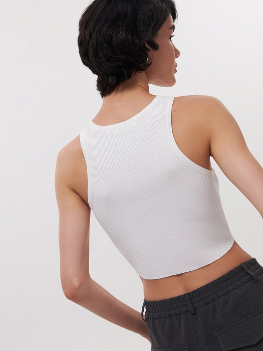 Укороченный топ из трикотажа: фото №4