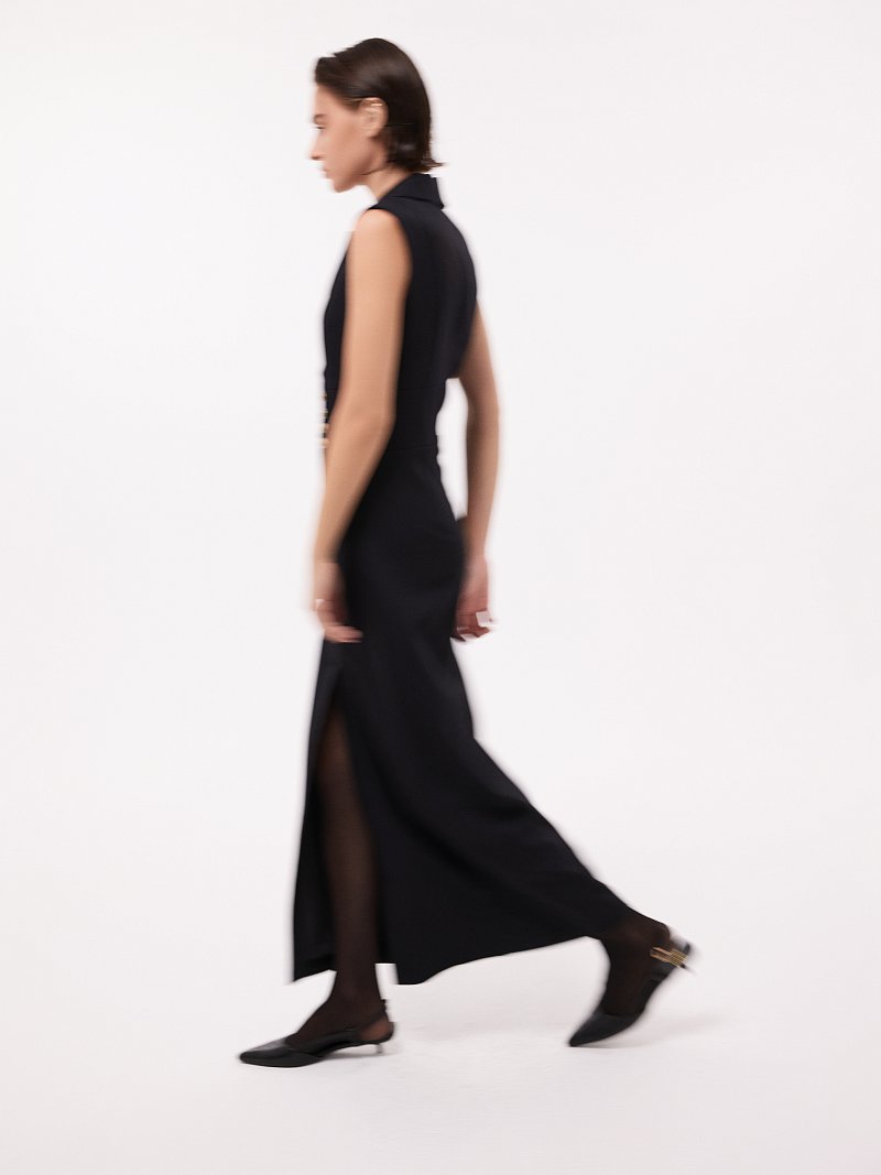 Платье-макси без рукавов