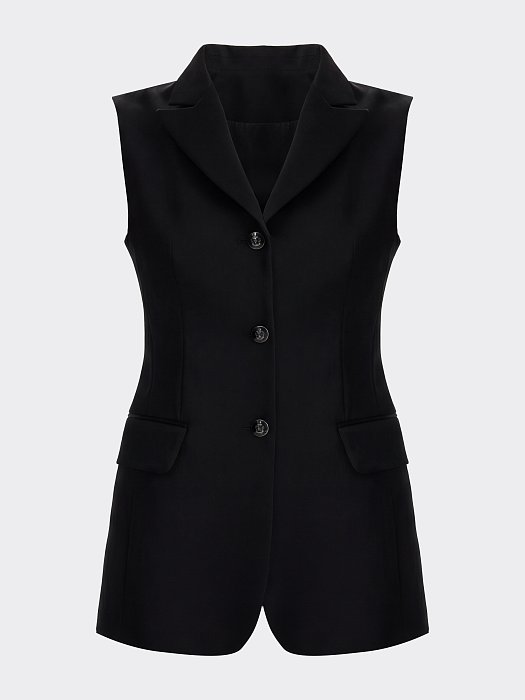 Атласный удлиненный жилет: фото №7