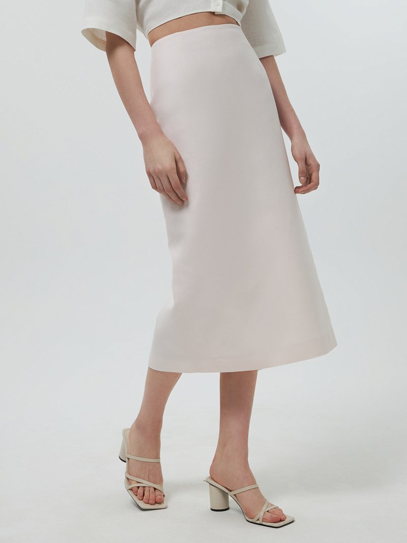 Юбка из смесового льна