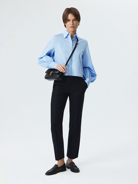 Зауженные укороченные брюки (Р158): фото №2