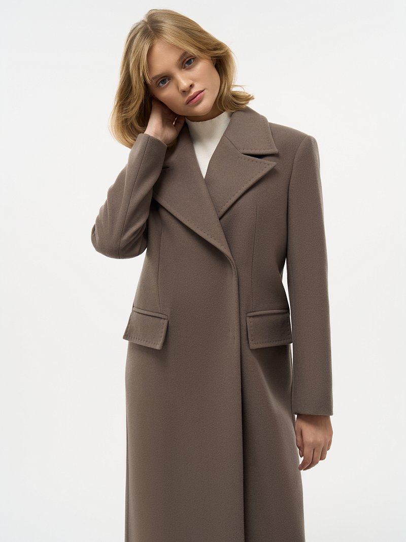 Прямое пальто из шерсти (Р158)