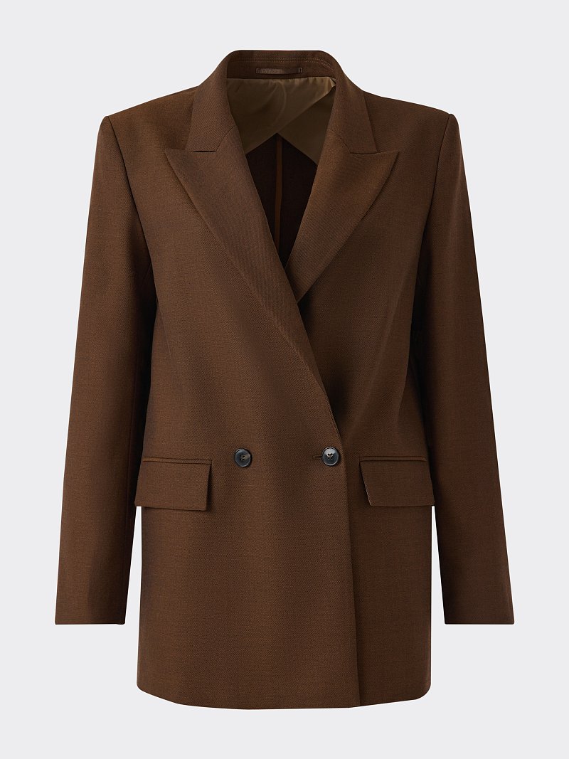 Двубортный удлиненный жакет