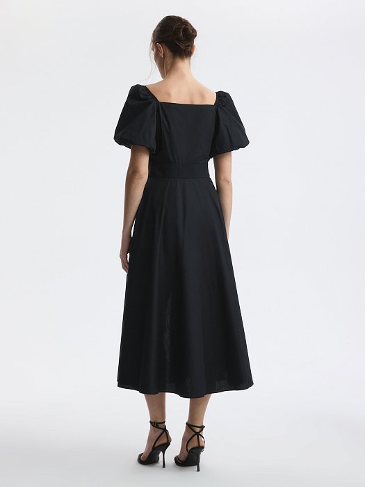 Асимметричное платье из хлопка: фото №6