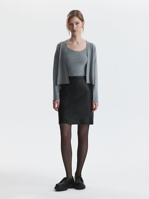 Мини-юбка из экокожи: фото №2