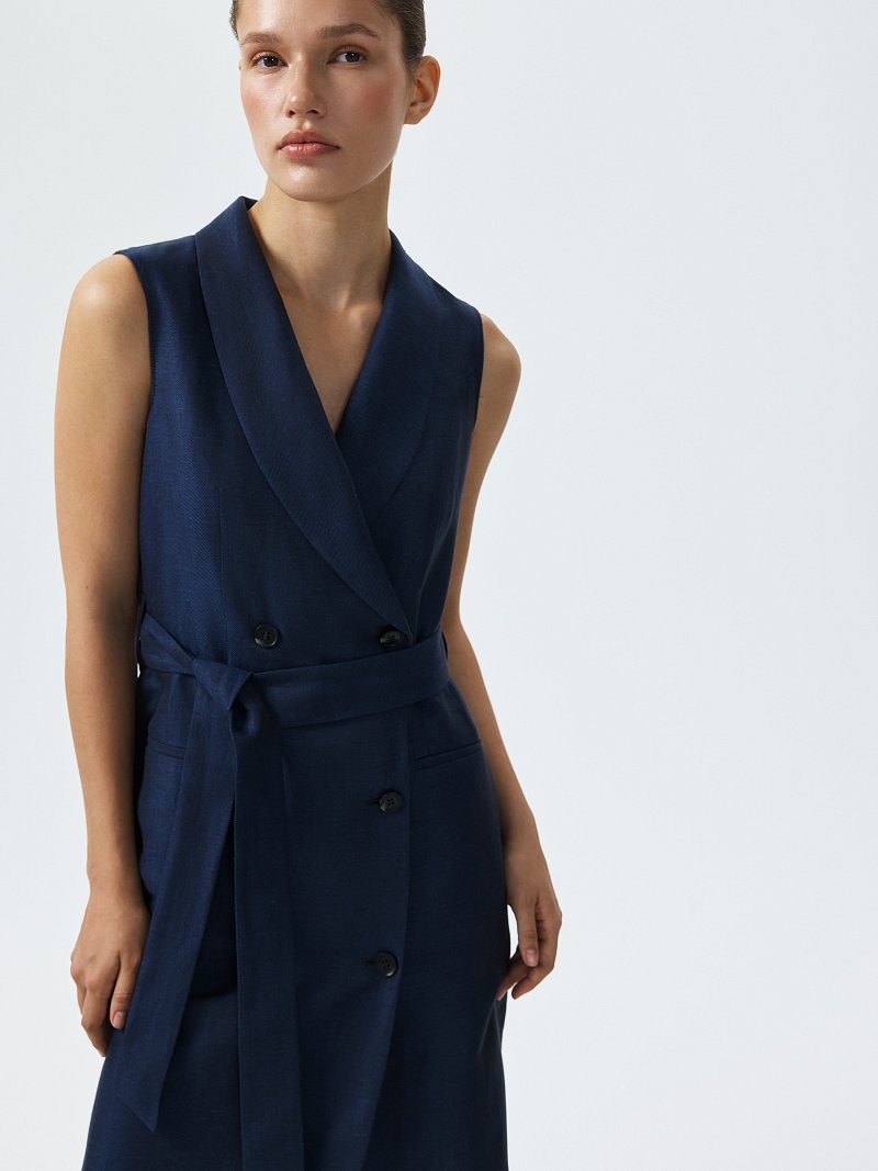 Платье-жилет с поясом