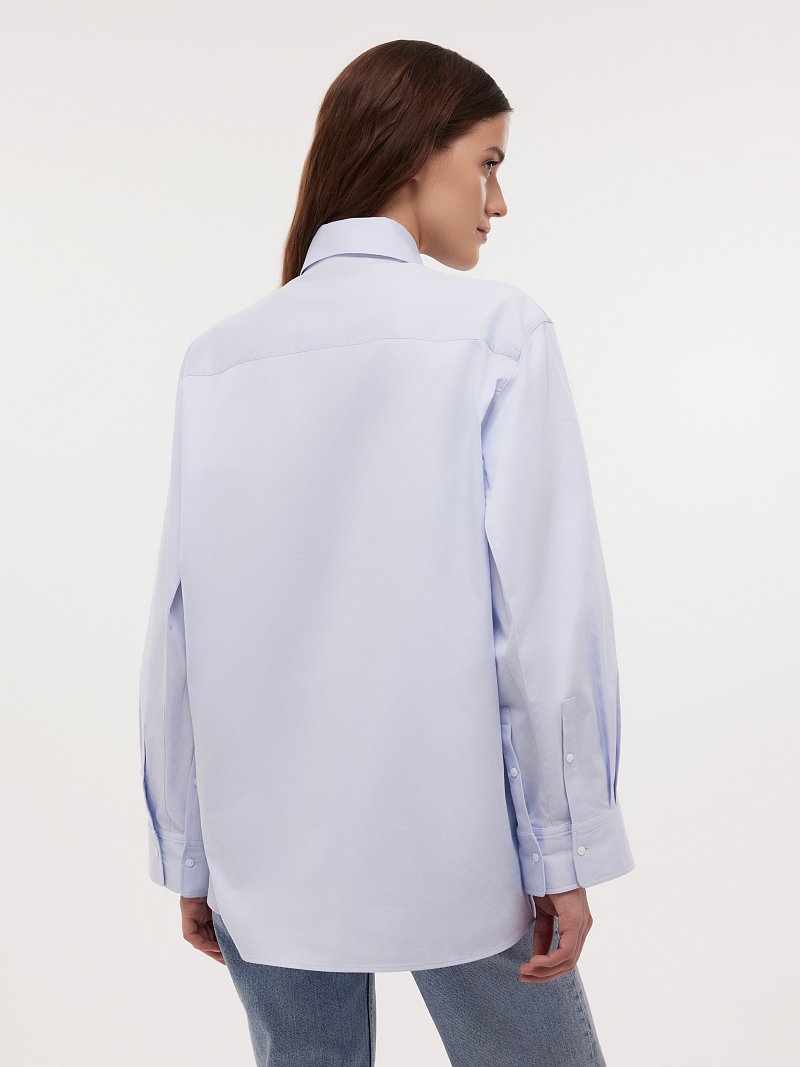 Рубашка с защипами на манжетах