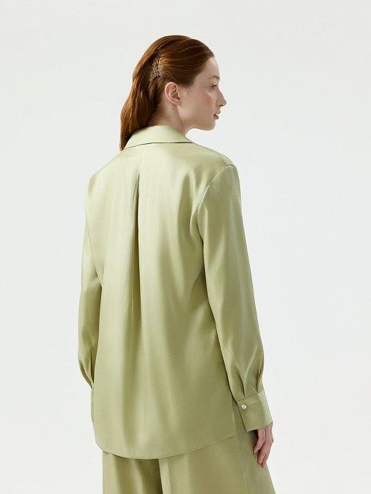 Атласная блуза оверсайз: фото №2