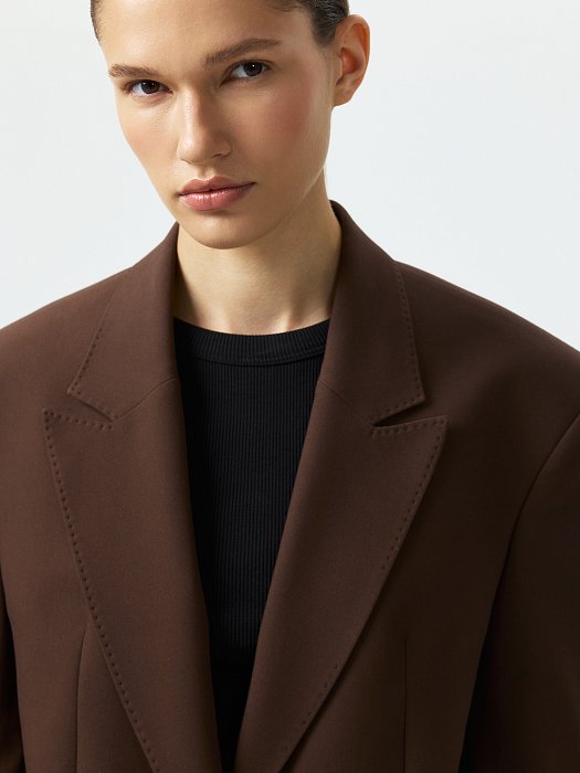 Прямой жакет из хлопка: фото №5