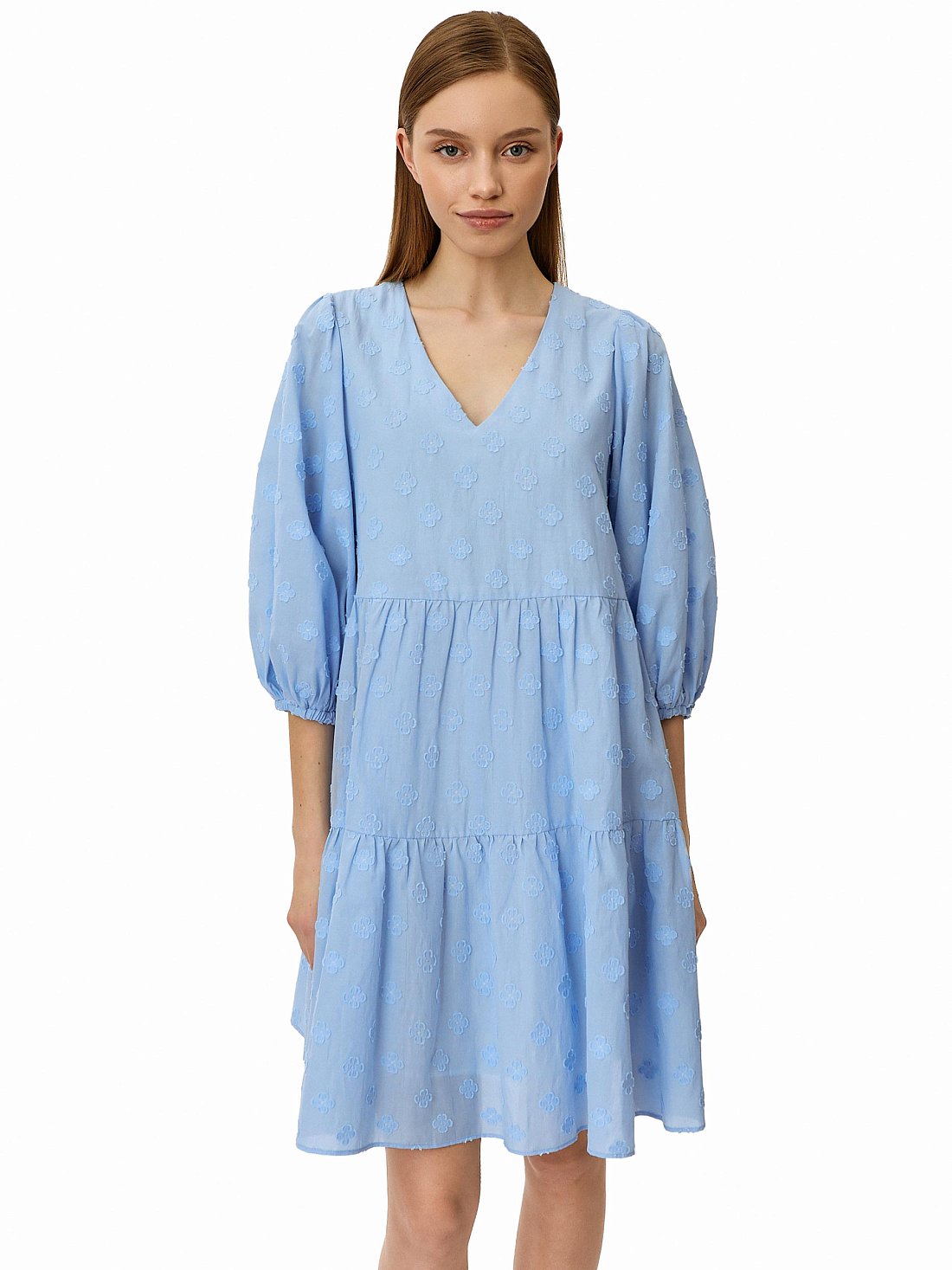 Трапециевидное укороченное платье : фото №1