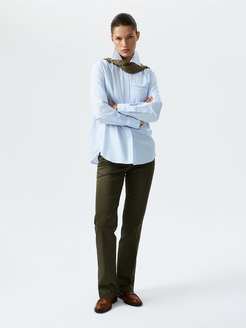 Зауженные брюки из хлопка