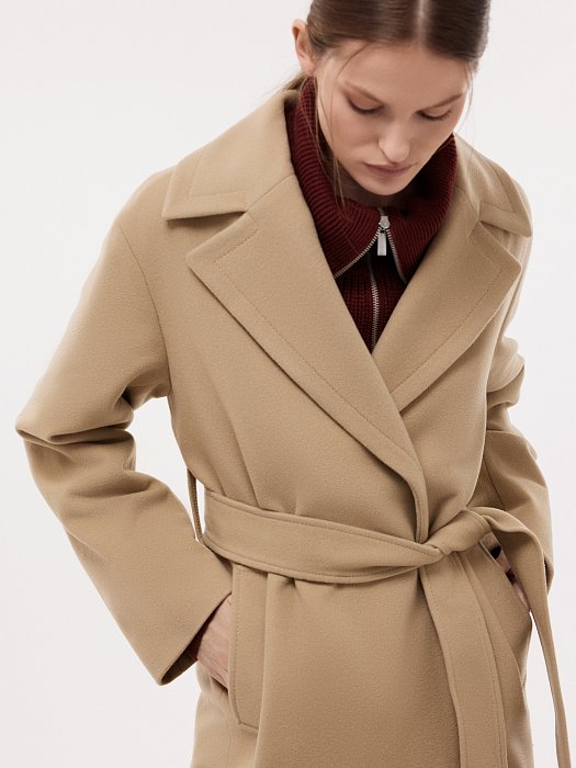 Пальто-халат из шерсти: фото №2