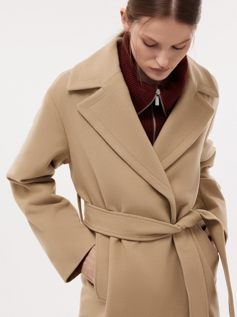 Пальто-халат из шерсти