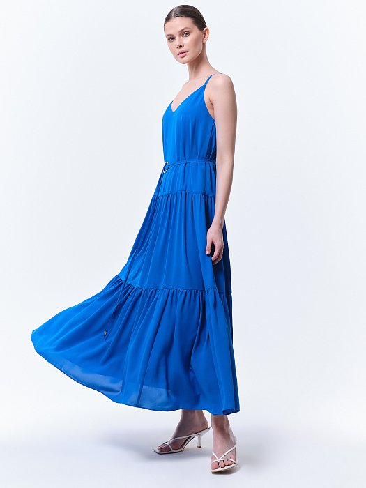 Двухъярусный сарафан с поясом: фото №5