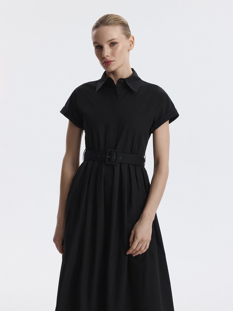 Платье-рубашка из хлопка