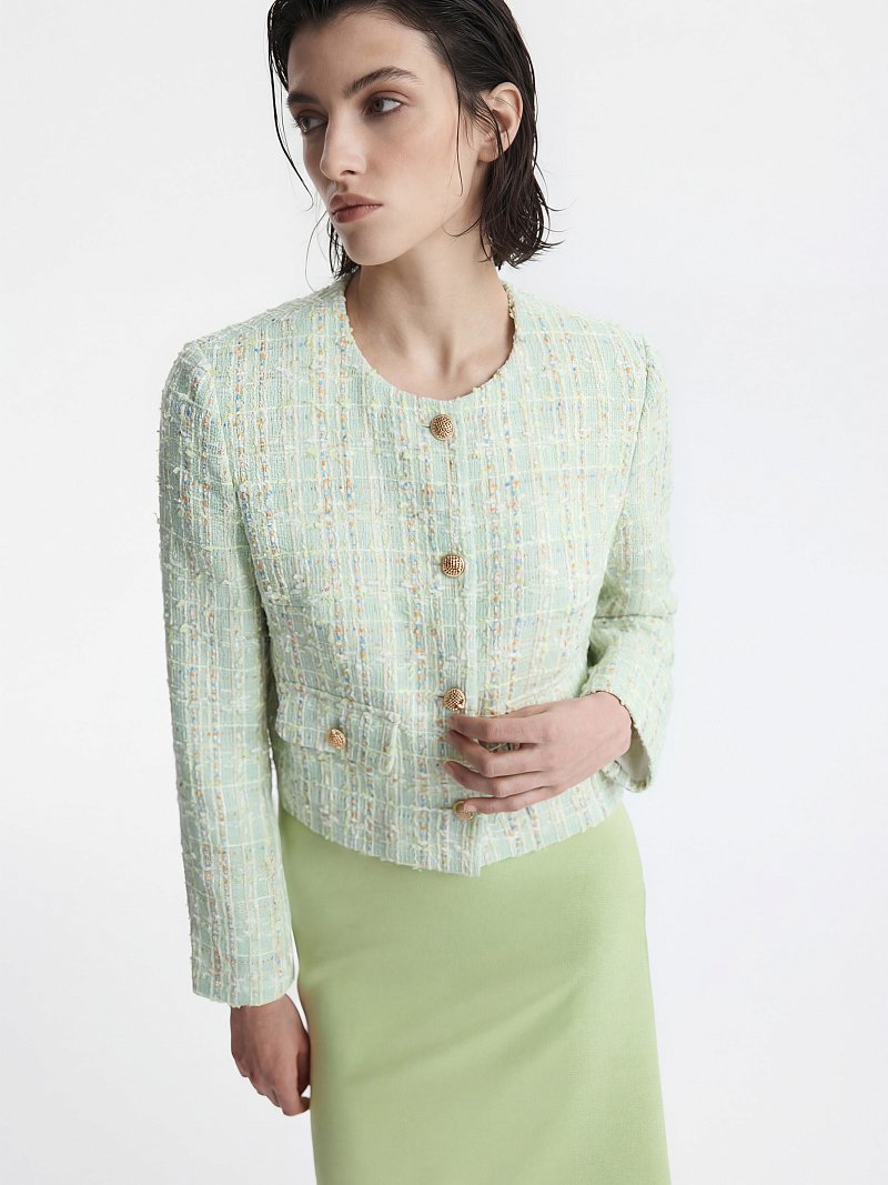 Укороченный жакет из букле