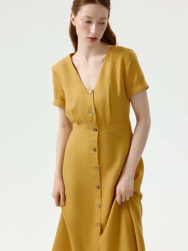 Платье из 100% льна