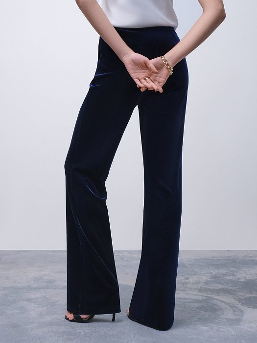 Брюки широкого кроя из бархата: фото №4