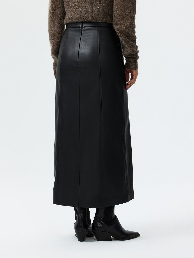 Юбка из экокожи