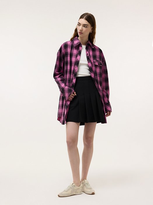 Рубашка из хлопка в клетку: фото №4