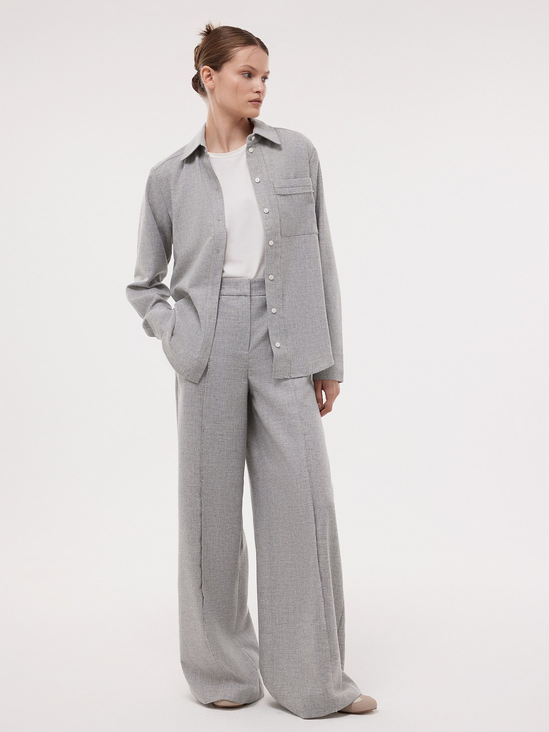 Брюки оверсайз из фланели: фото №1