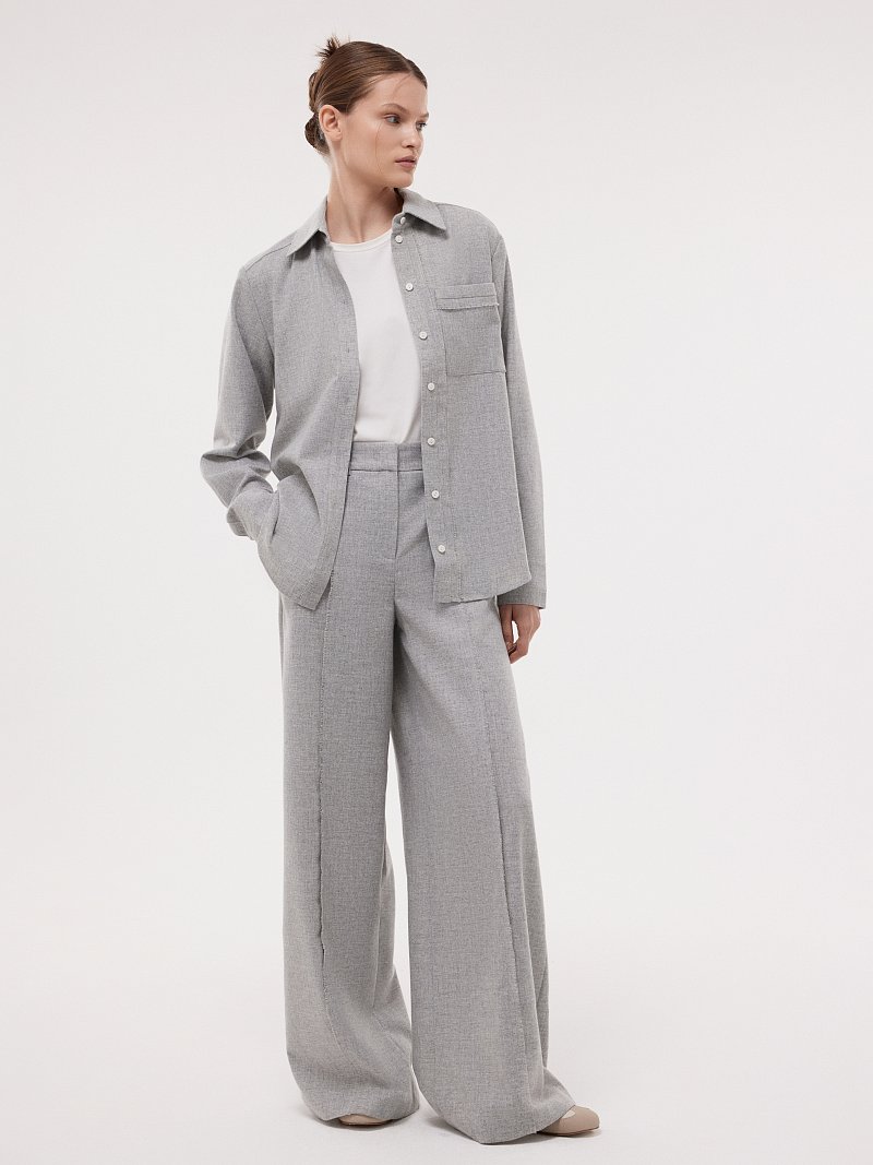 Брюки оверсайз из фланели