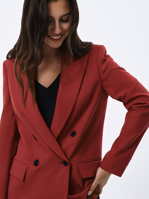 Двубортный прямой жакет: фото №2