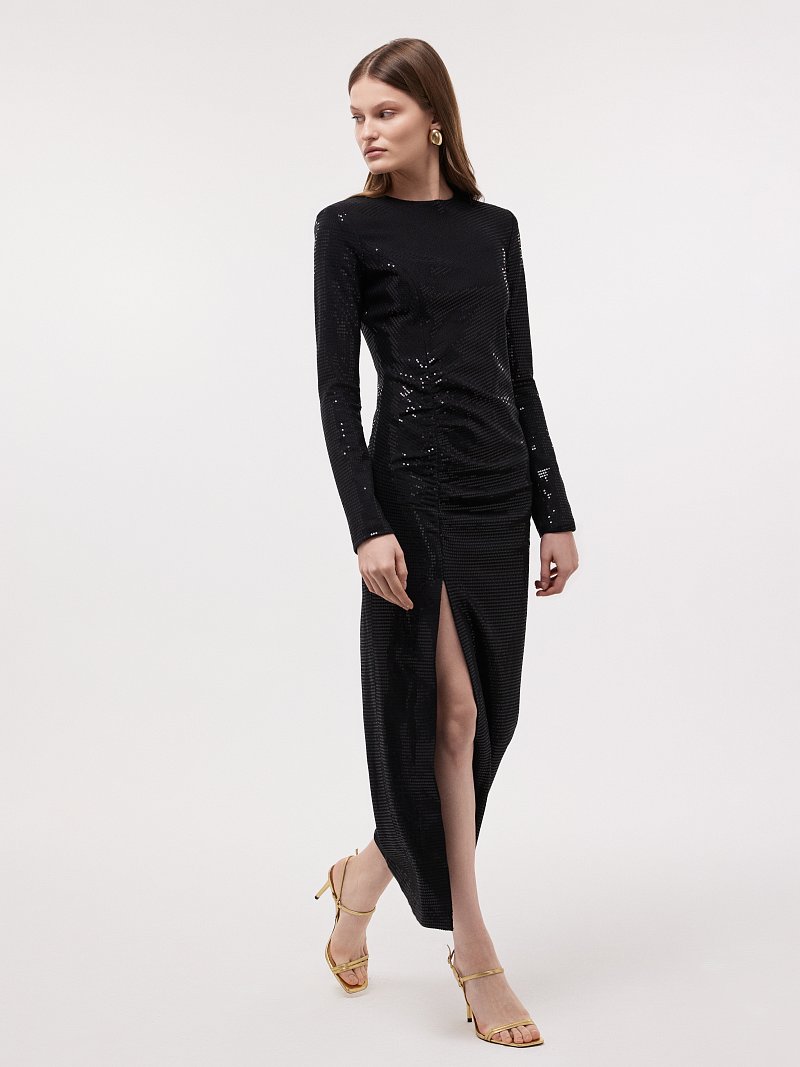 Платье-макси с пайетками