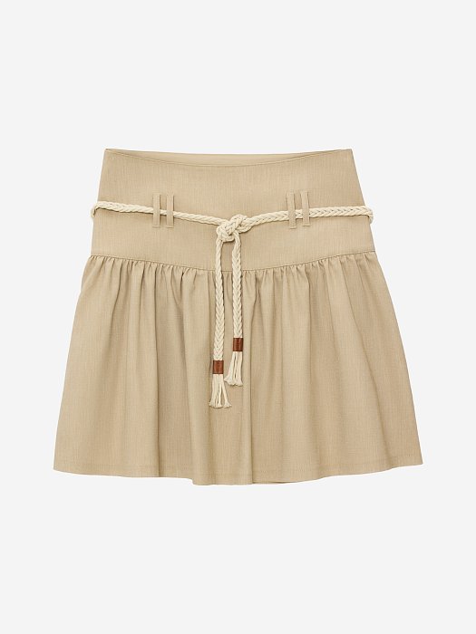 Расклешенная юбка со льном: фото №5