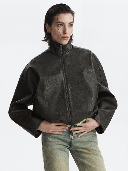 Куртка из экокожи на молнии: фото №7
