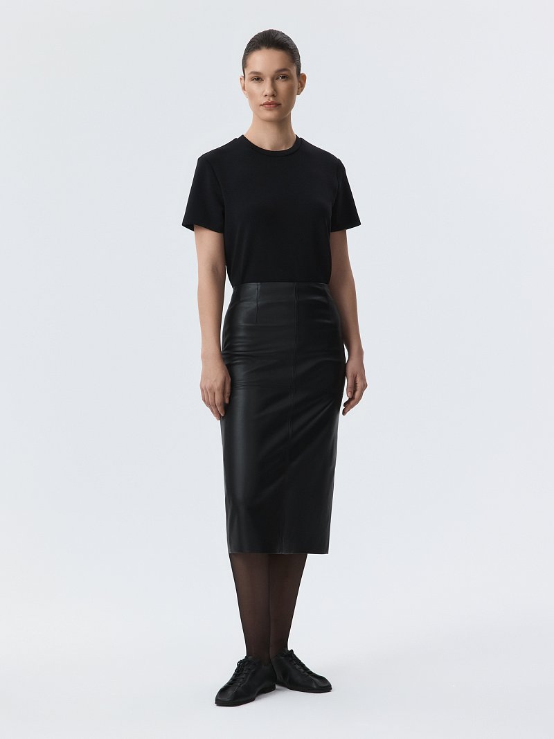 Юбка-карандаш из экокожи 