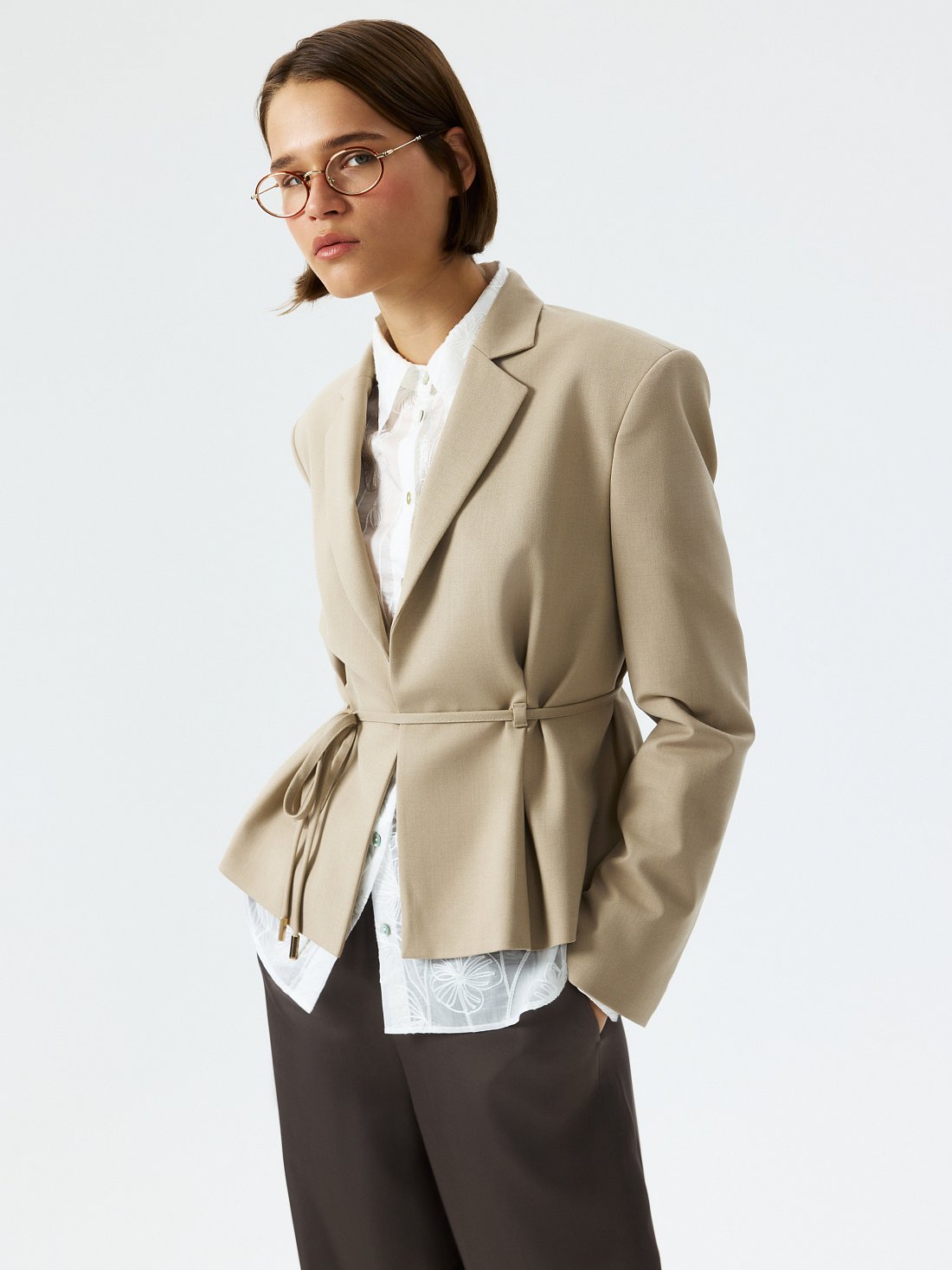 Жакет из переработанного материала с шерстью: фото №1