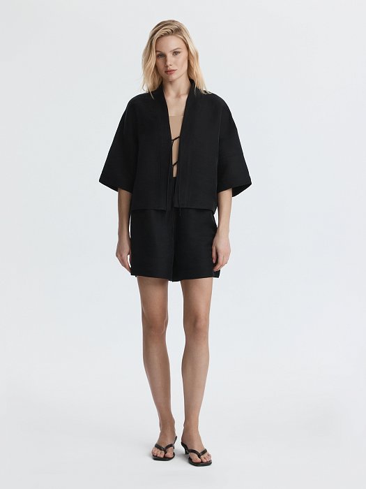 Льняной костюм с шортами: фото №6