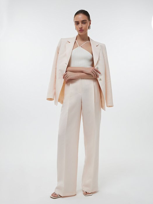 Приталенный жакет со льном: фото №2