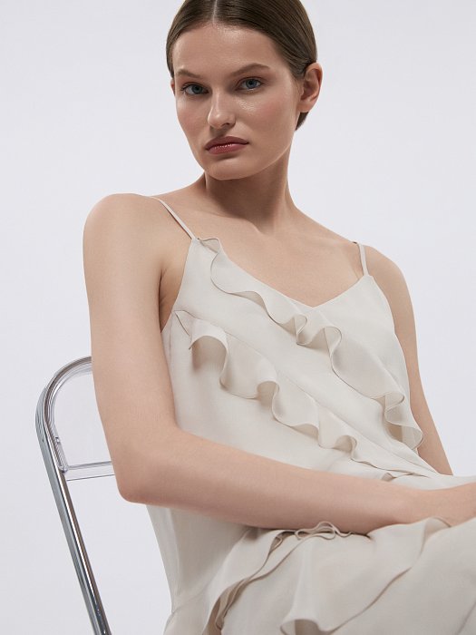 Шифоновый топ с воланами: фото №3