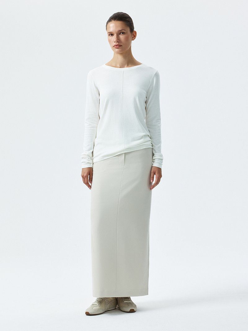 Лонгслив из вискозы и хлопка