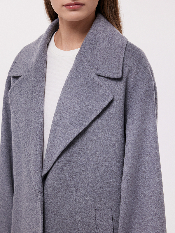 Пальто оверсайз с шерстью