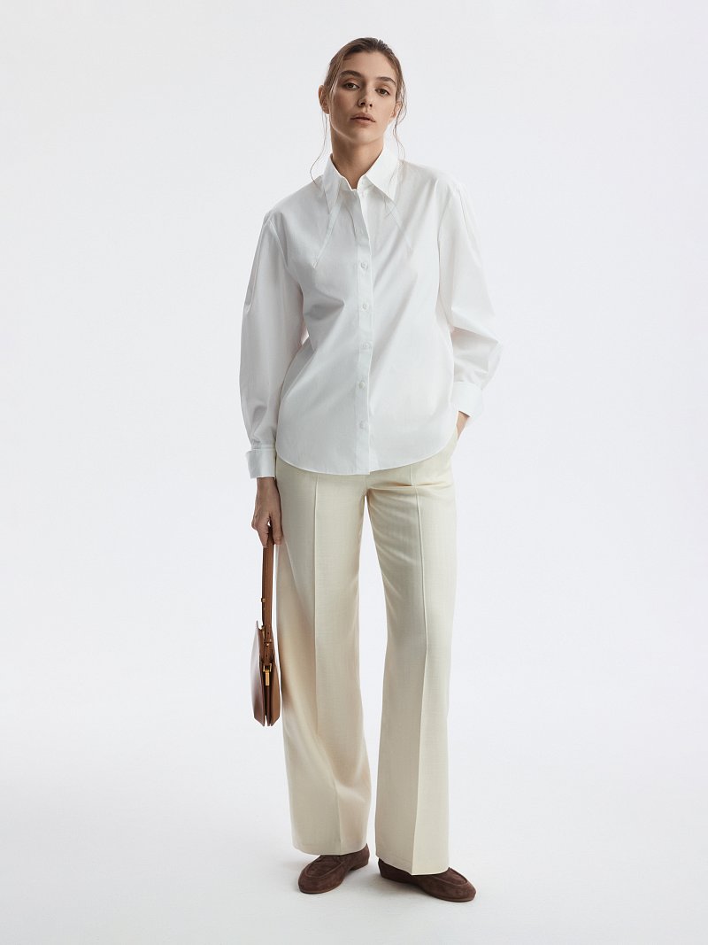 Брюки из тенселя и льна