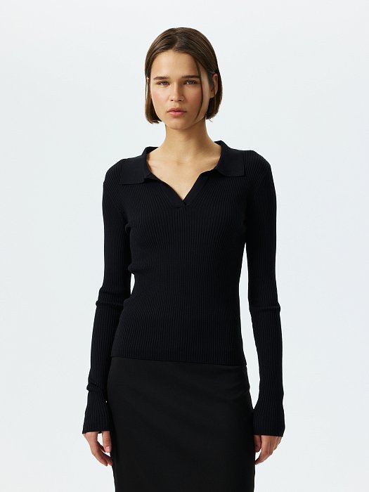 Лонгслив с V-вырезом: фото №2