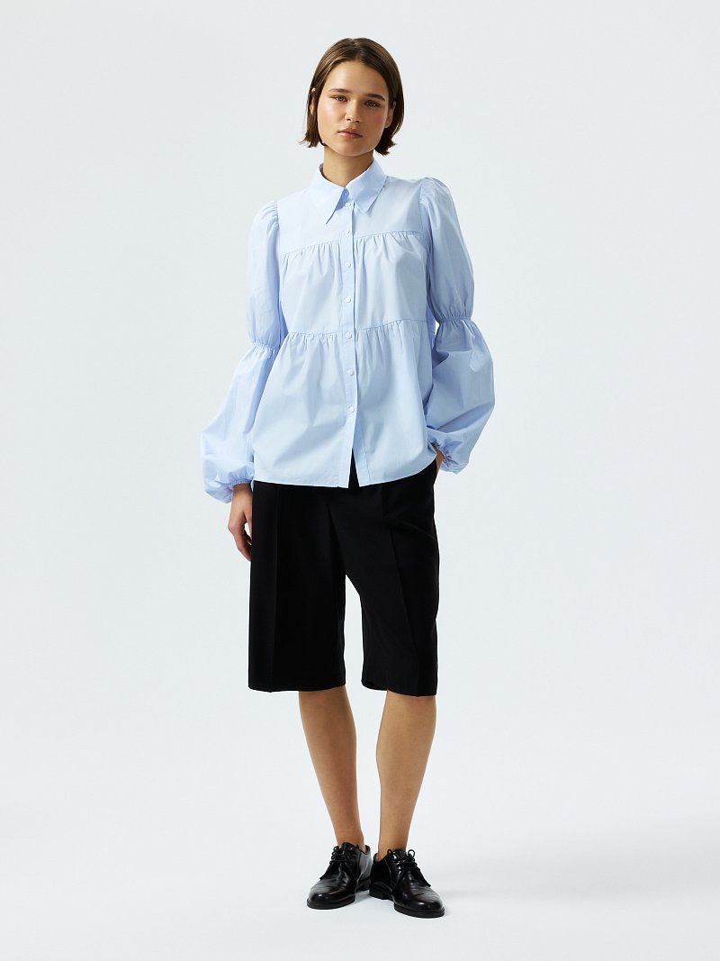 Ярусная блуза из хлопка