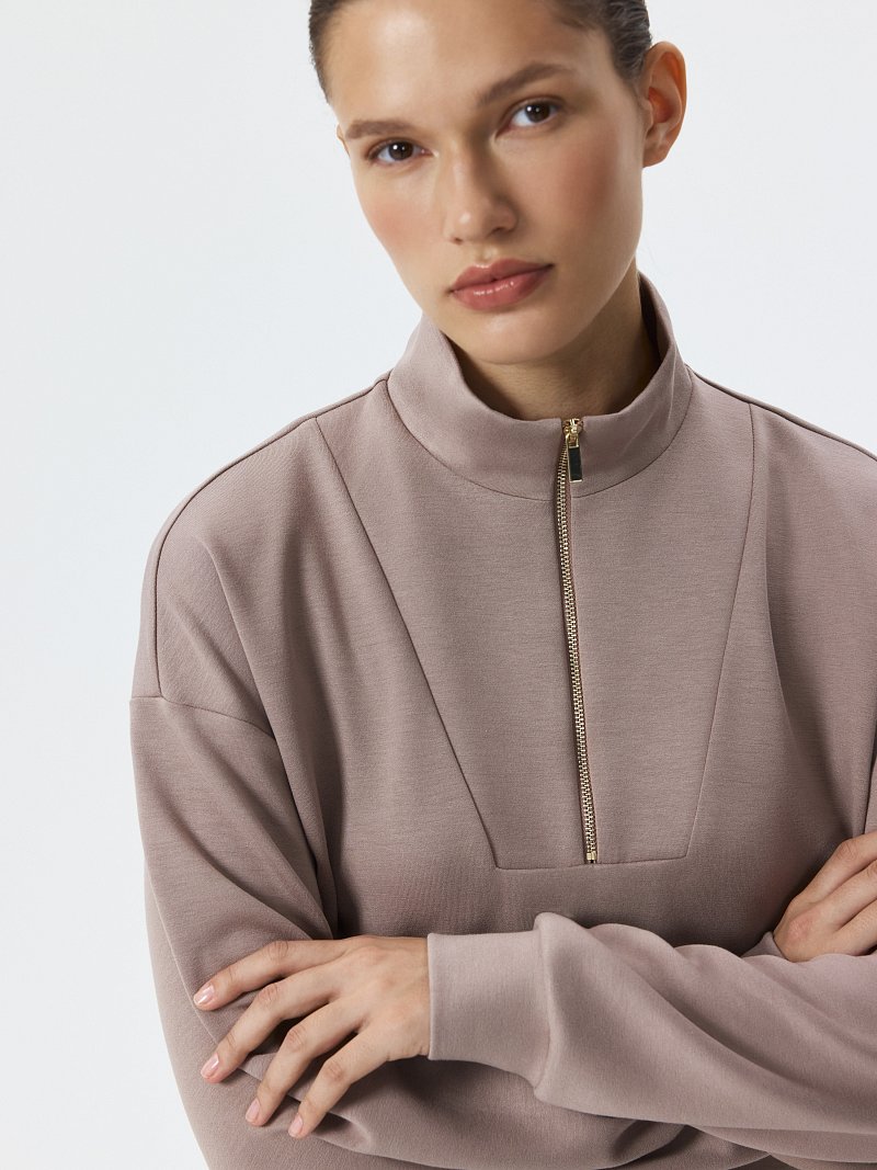 Толстовка с воротником на молнии 