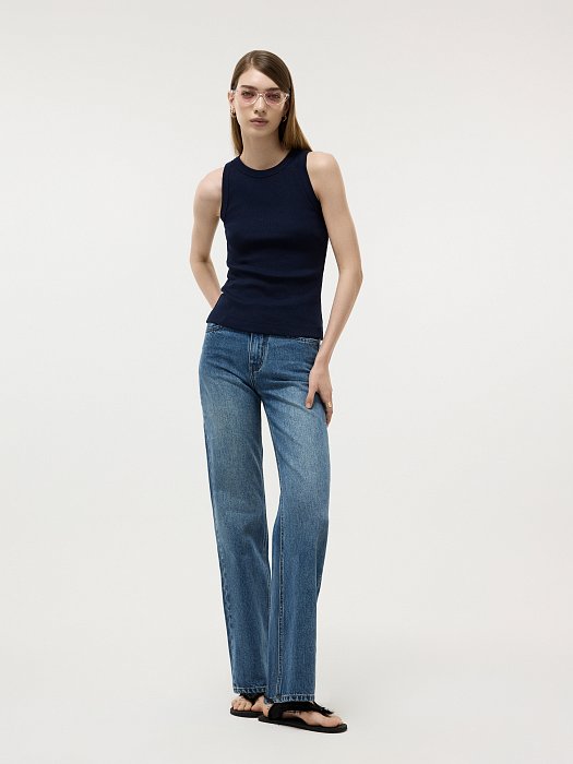 Однотонный топ из хлопка: фото №4