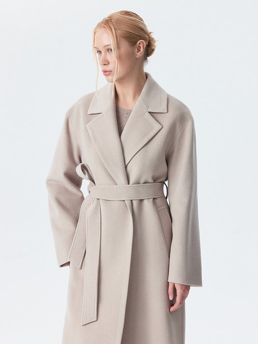 Пальто из шерсти с шелком: фото №3