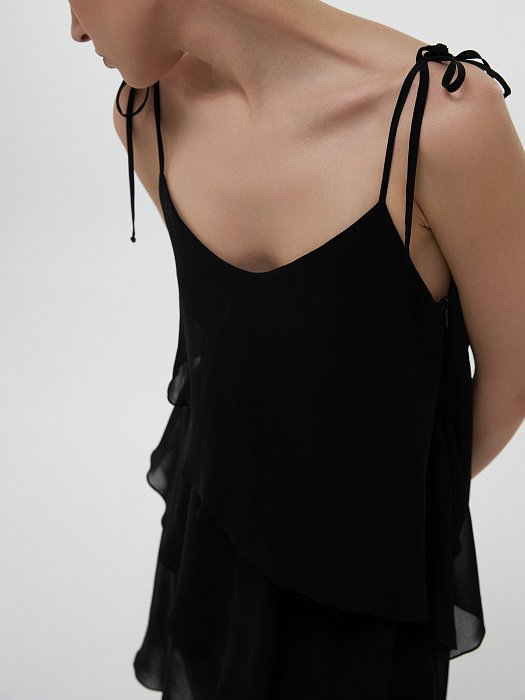 Асимметричное платье из шифона: фото №2