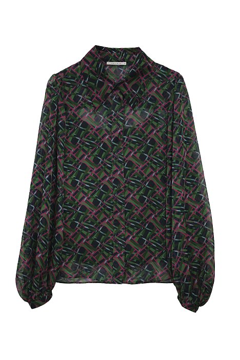 Блуза из шифона с принтом: фото №11