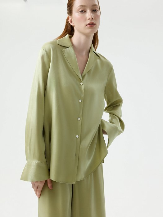 Атласная блуза оверсайз: фото №5