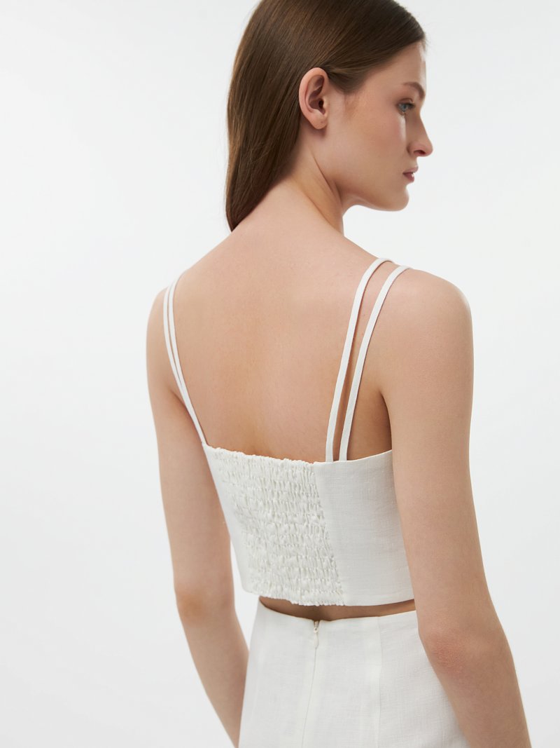 Кроп-топ из натурального льна