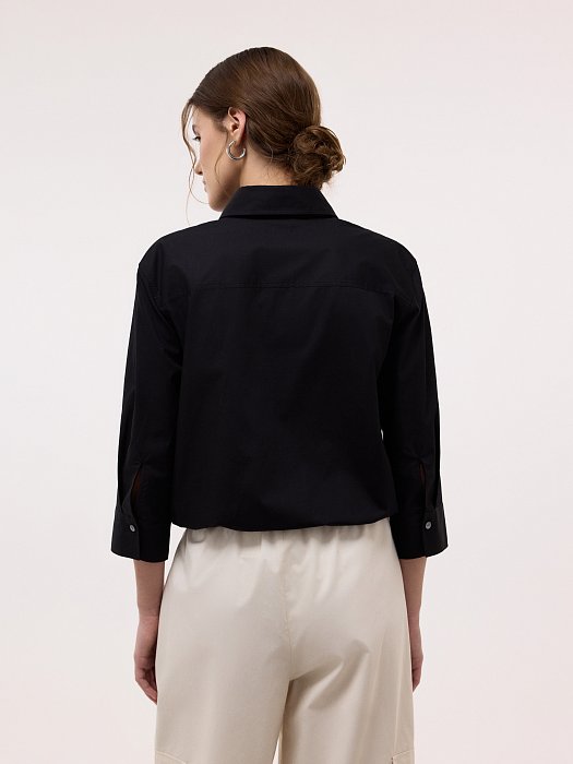 Укороченная рубашка с рукавами 3/4: фото №4
